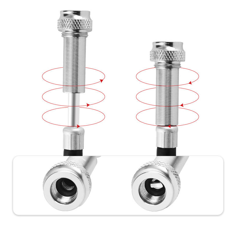 Pompka rowerowa z wężykiem mini Wheel Up aluminiowa