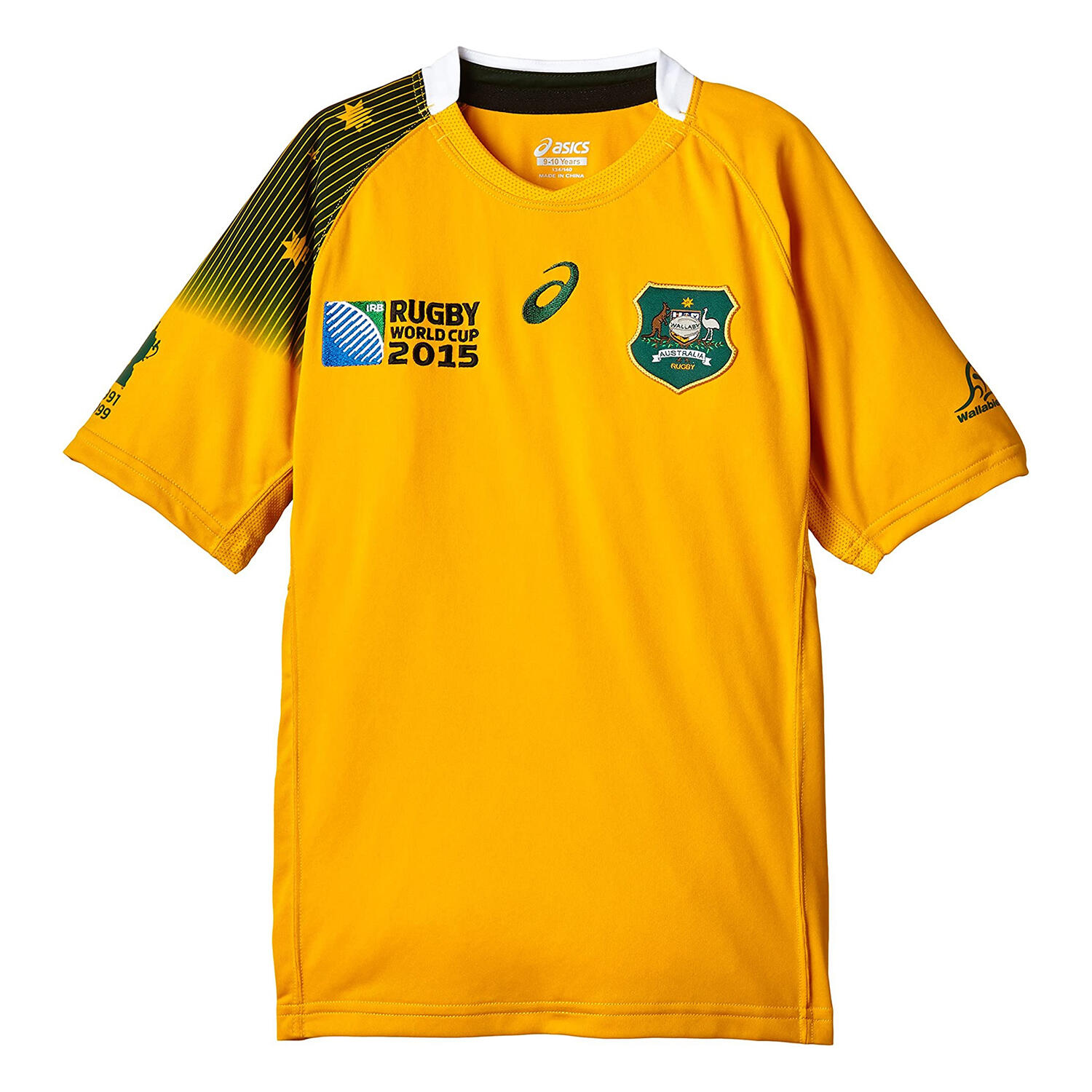 ASICS Australia Wallabies Kids Home RWC Rugby Shirt Yellow 1/1