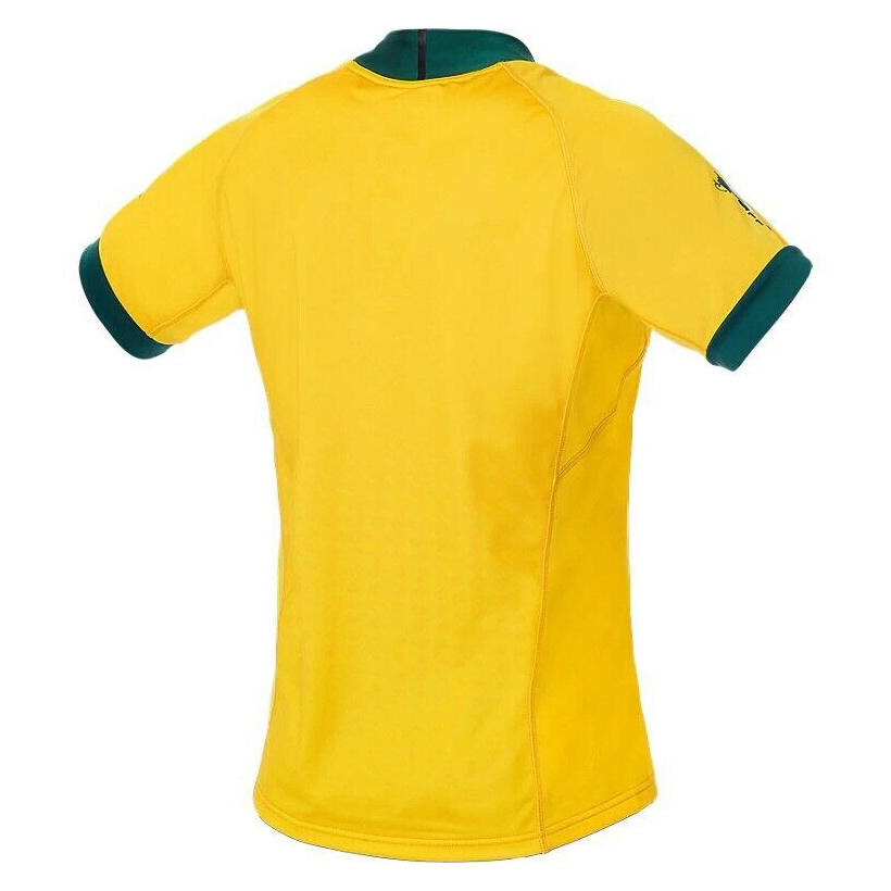 ASICS Australia Wallabies Mens Home RWC Gameday Rugby Shirt Yellow 2/3