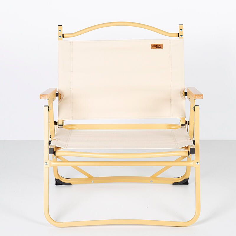 AKTIVE  - Chaise Pliante Glamping Basse avec Poignées de Transport