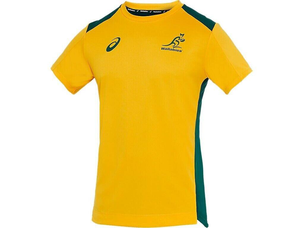 ASICS ASICS Australia Wallabies Mens Training T-Shirt Yellow