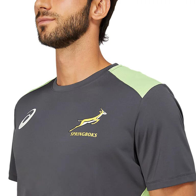 ASICS South Africa Springboks Mens Training T-Shirt Grey 3/3