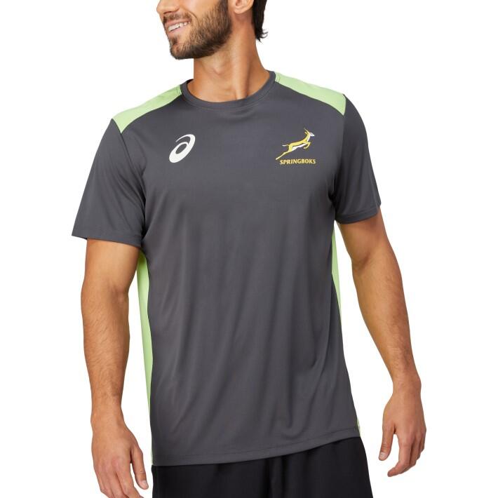 ASICS ASICS South Africa Springboks Mens Training T-Shirt Grey