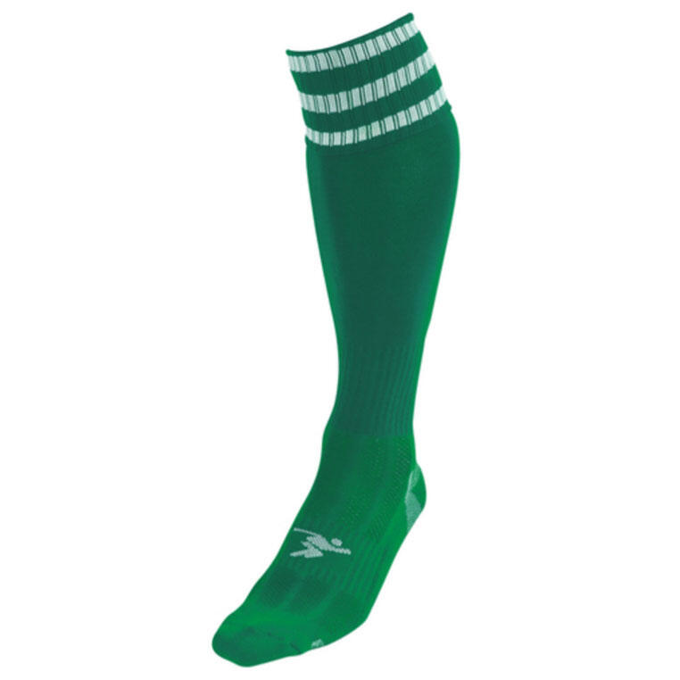 PRECISION TRAINING Precision Training Football 3 Stripe Grn/wht Pro Socks Boys