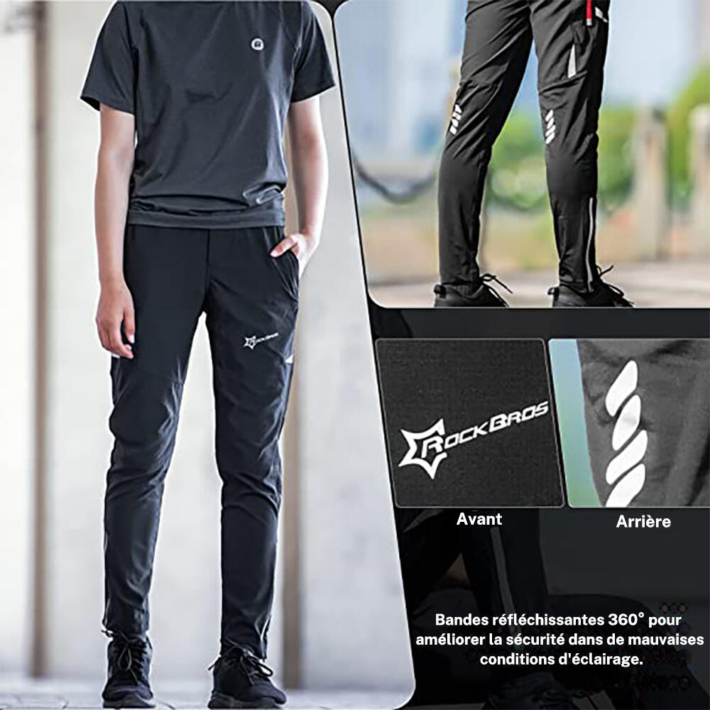 Pantalons de cyclisme Unisexe Coupe-vent Vêtement d'extérieur Vélo VTT Randonnée 3/6