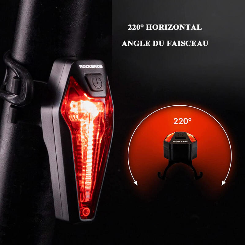 ECLAIRAGE POUR VÉLO Lumière Arrière de vélo USB Rechargeable StVZO IPX5