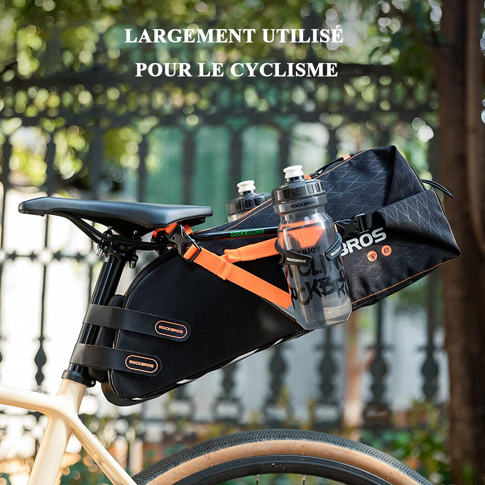 Porte-Bidons Universel Vélo Sous la Selle Support 2 Bouteilles Stable Durable 6/7