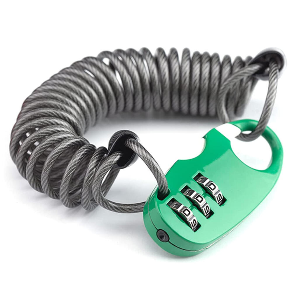 Câble Antivol Casque Vélo Avec Code À 3 Chiffres Antivol Cadenas Pliable 90 Cm
