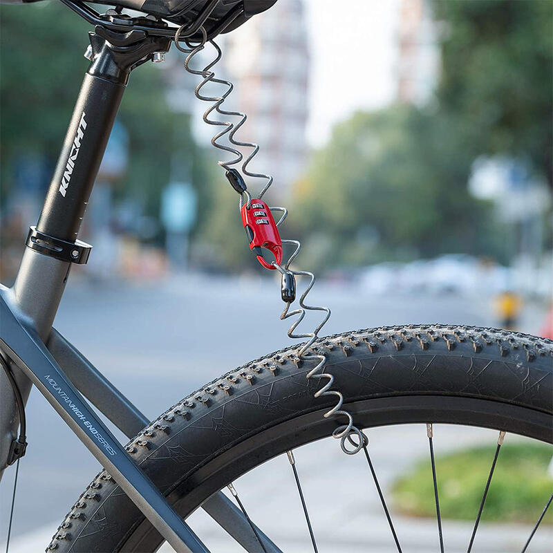 Fietshelm anti-diefstal kabel met 3-cijferige code vouwslot anti-diefstal 90 cm