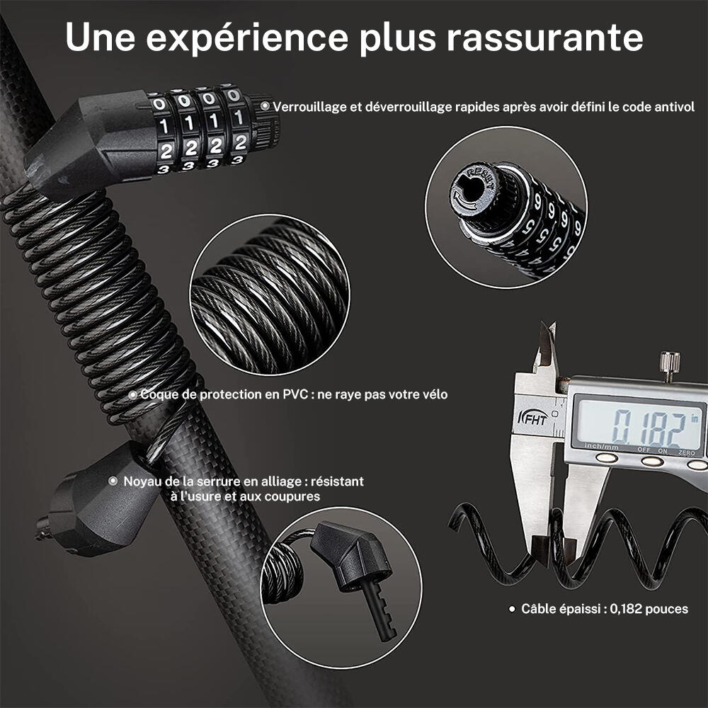 Câble Combinaison 8229 Master Lock, Antivol Vélo à Code – Antivol store