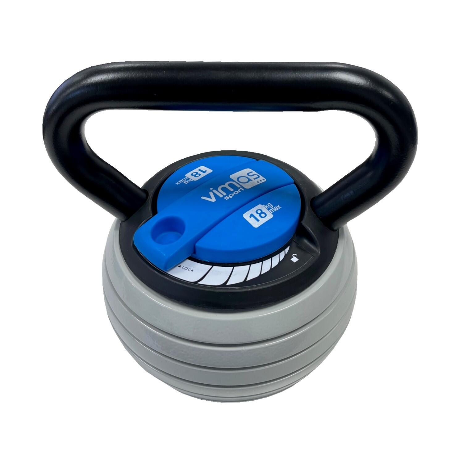 KETTLEBELL AJUSTÁVEL DE 3,5 A 18 Kg. 2/5