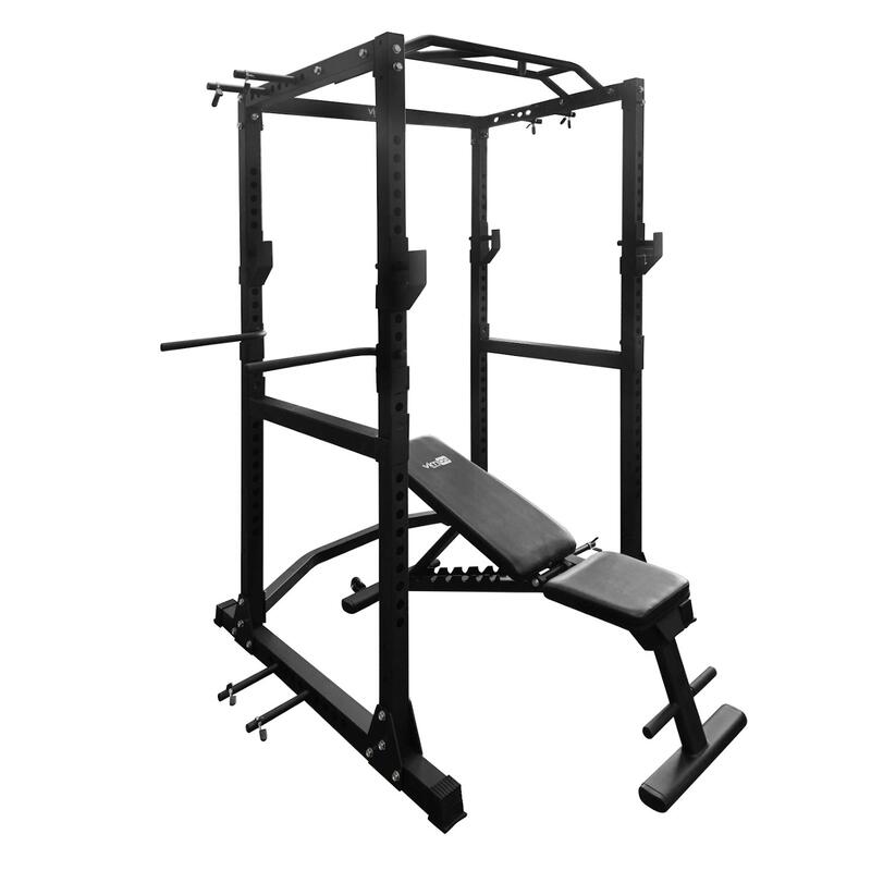 Pack Rack Cage + Banco Musculación Vimas Sport