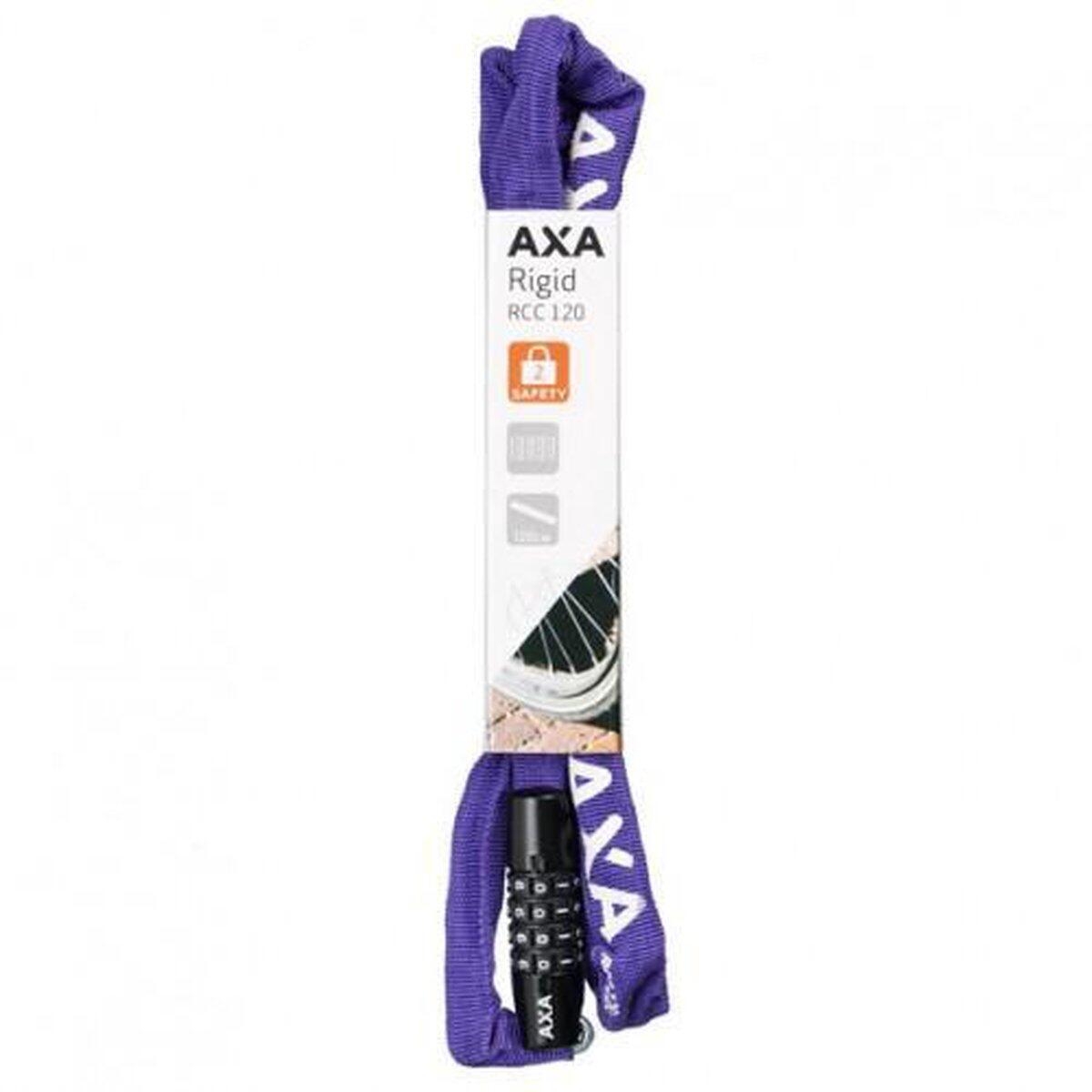AXA RIGID RCC120 - Lucchetto a catena 120 cm viola, codice 4 cifre, livello 3. 3/4