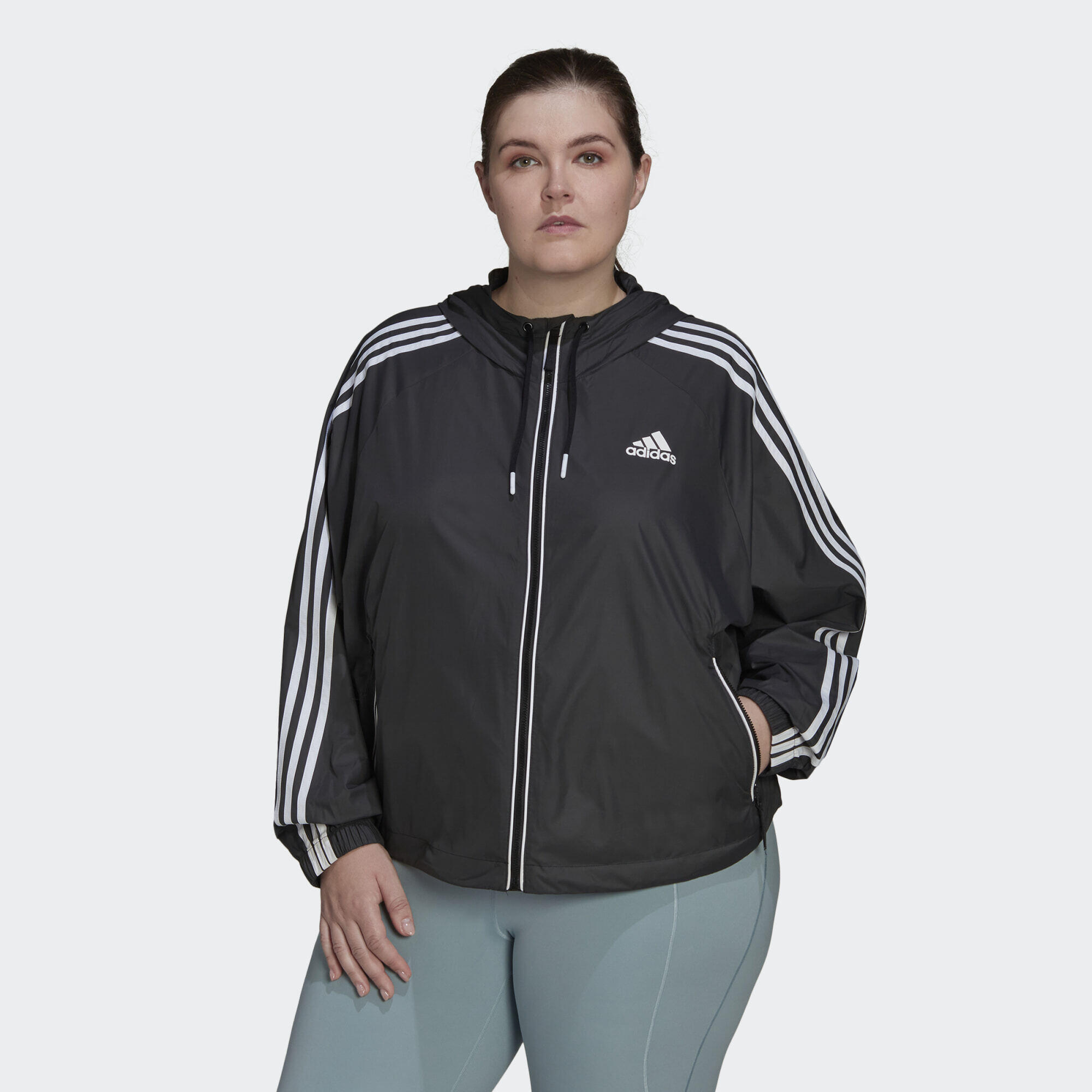ADIDAS BSC 3-Stripes Windjack (Grote Maat)