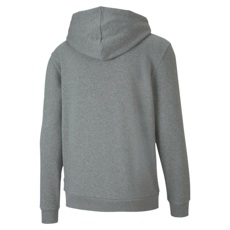 Felpa con cappuccio full zip uomo puma grigio