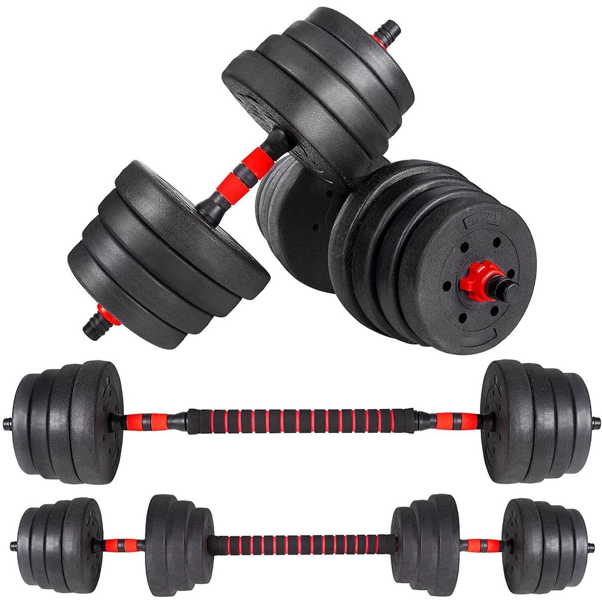 OZIO FITNESS Kit 40 kg de Mancuernas 2 en 1 Ajustables MultiFit