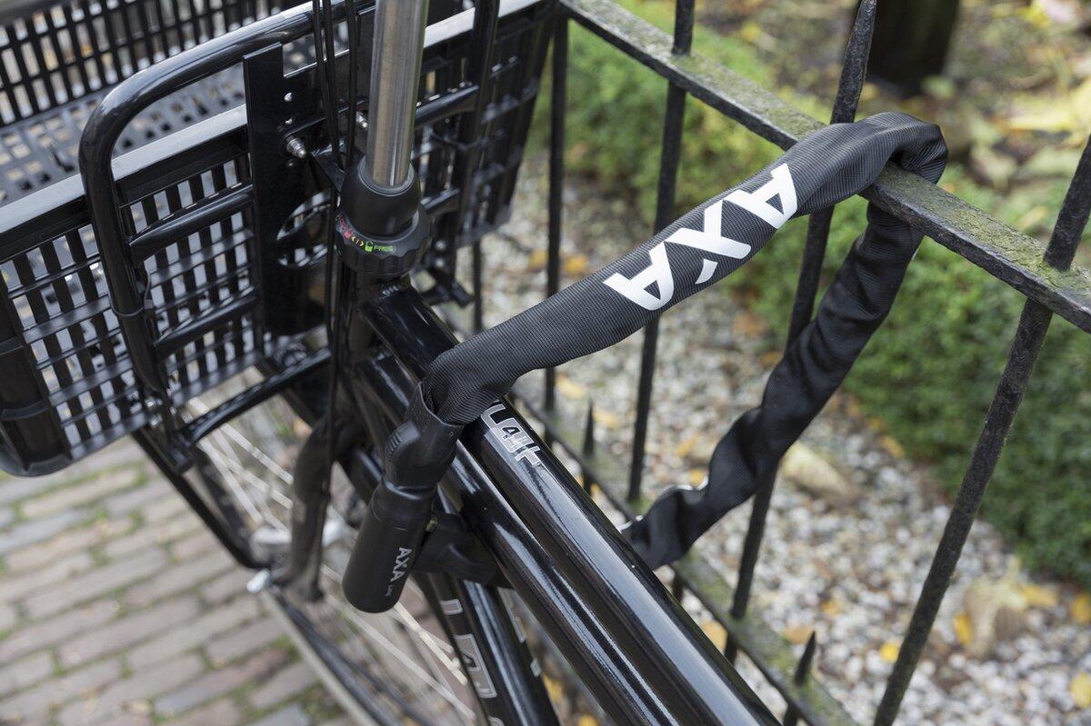 AXA Kettenschloss Linq 100 Länge 100cm, Stärke 9,5mm, schwarz 5/7