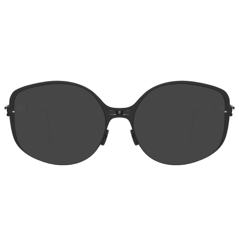 Bette SS003 Adult Unisex Foldable Sunglasses - Black/Dark Grey