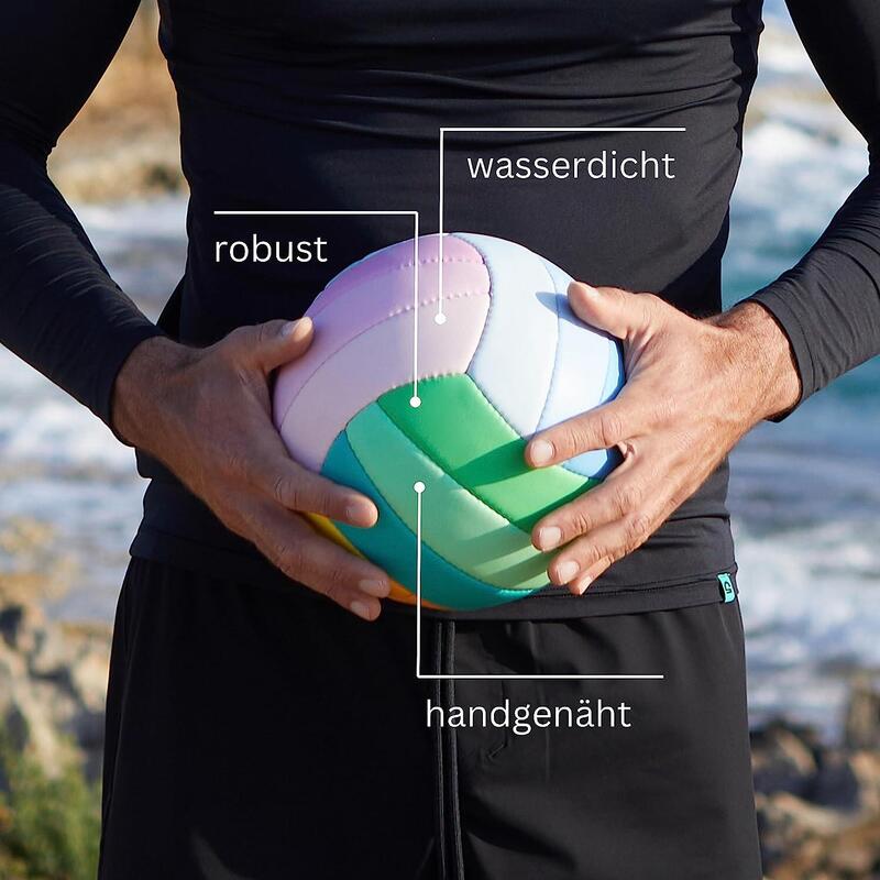 Beachvolleyball SunSetter, offizielle Größe, handgenäht, robust und wasserdicht