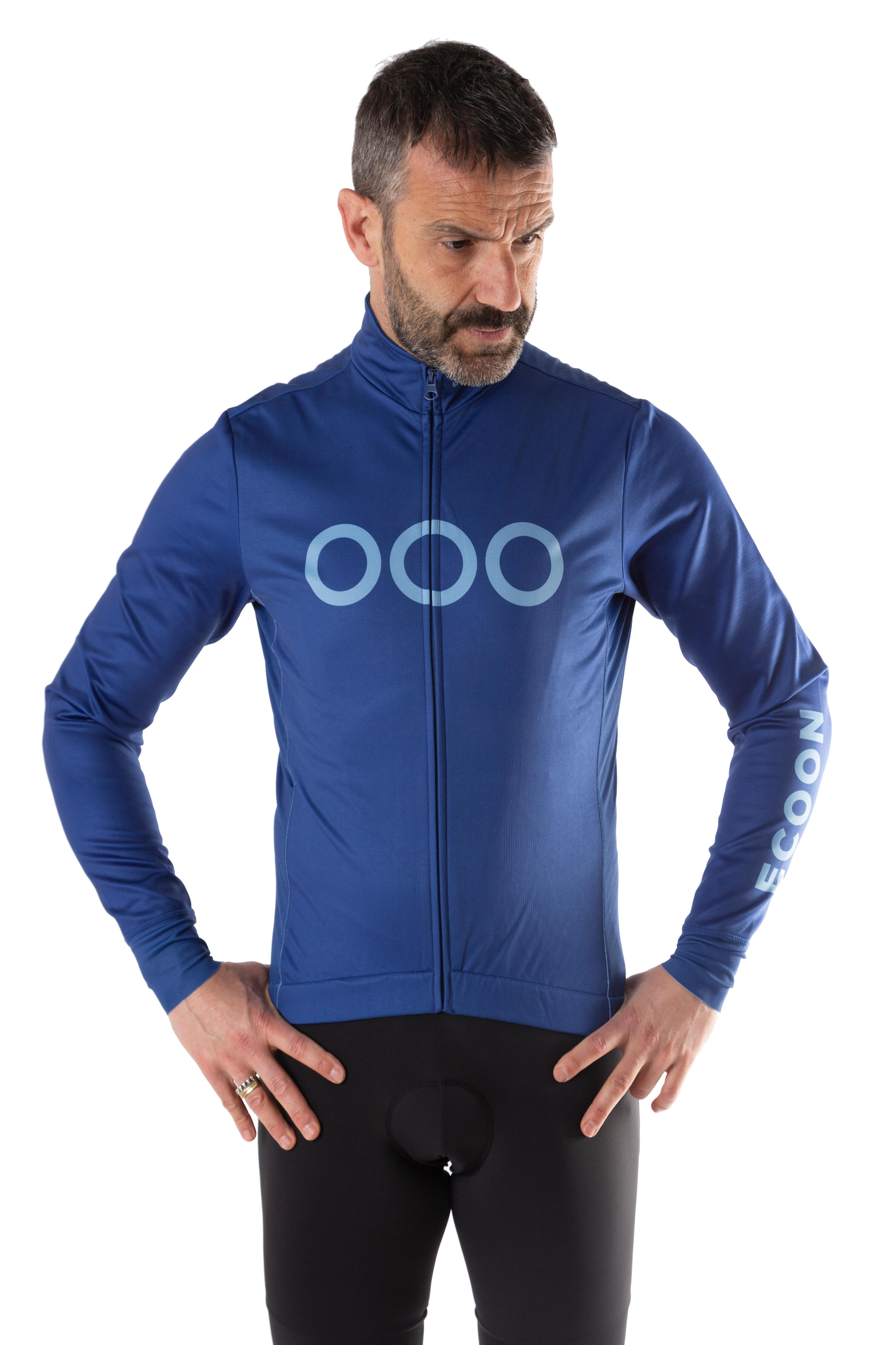 Maillot à manches longues ECOON modèle Mont Ventoux couleur bleu 3/7