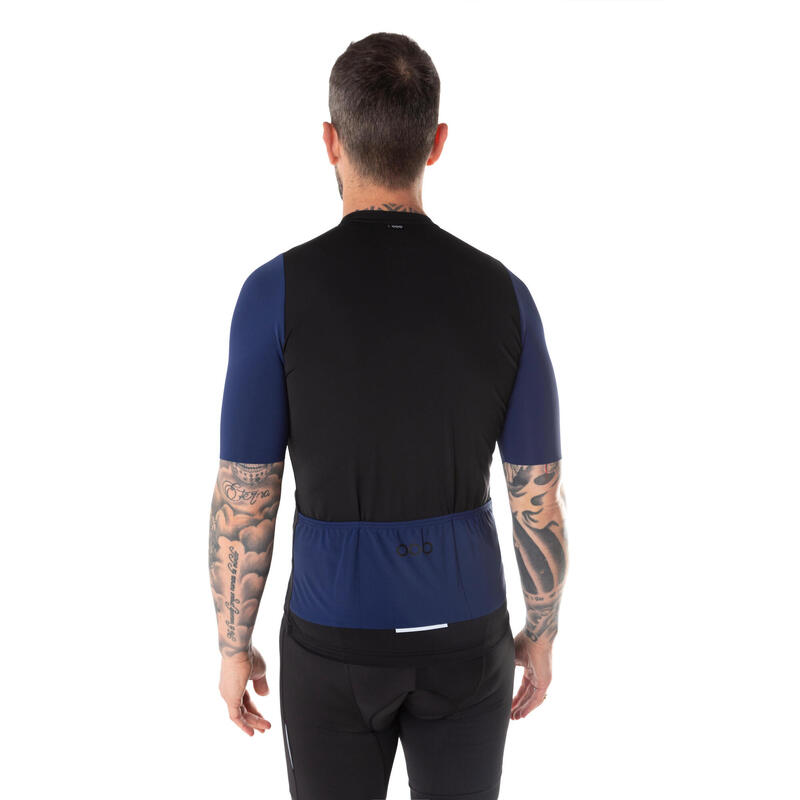 Maillot à manches courtes de vélo pour homme ECOON Domancy Noir