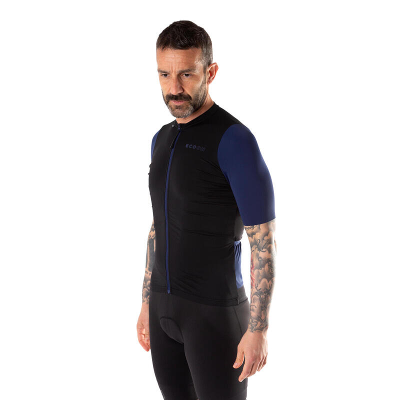 Maillot à manches courtes de vélo pour homme ECOON Domancy Noir