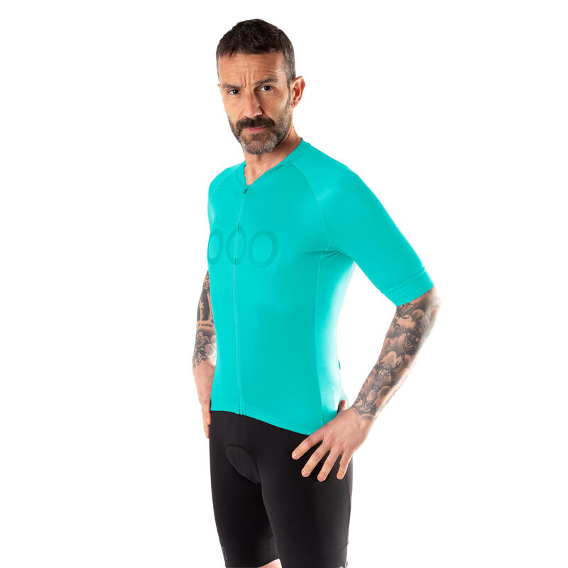 Maillot à manches courtes de vélo pour homme ECOON Galibier Turquoise