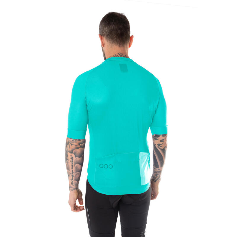 Maillot à manches courtes de vélo pour homme ECOON Galibier Turquoise