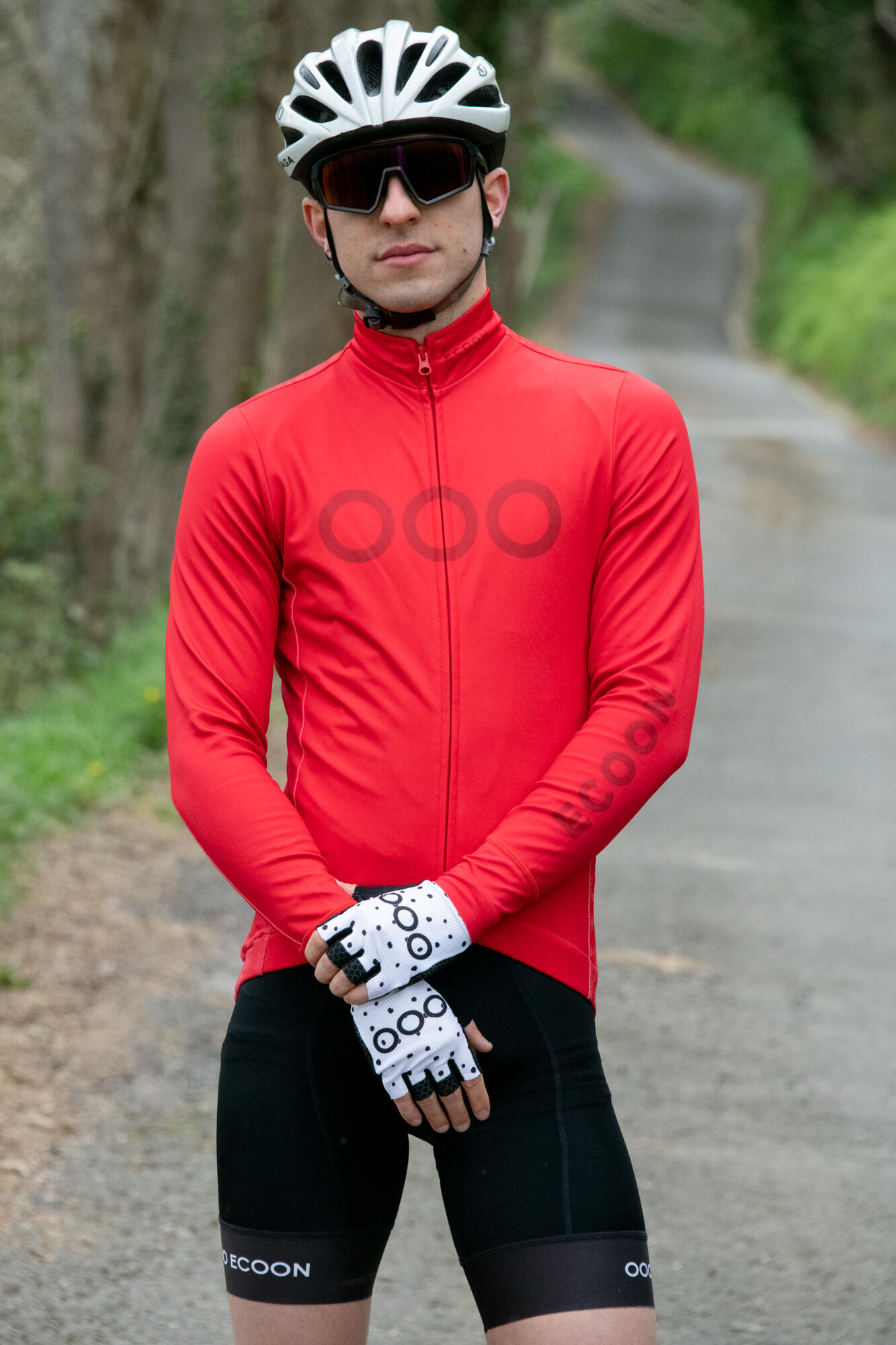 Gants de cyclisme ECOON modèle Ventoux couleur blanc 5/7
