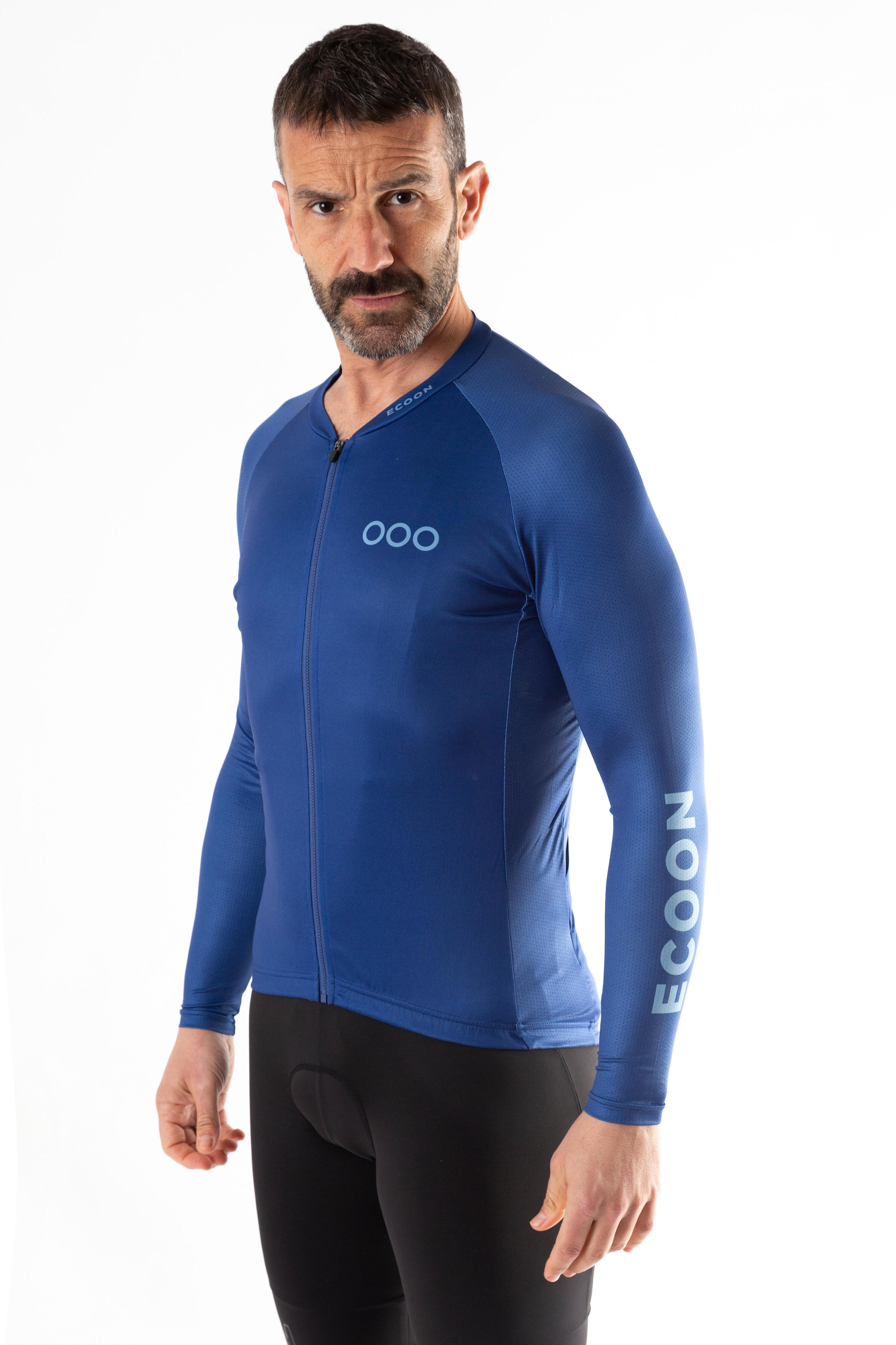 Maillot à manches longues ECOON modèle Tourmalet Homme couleur bleu 3/5