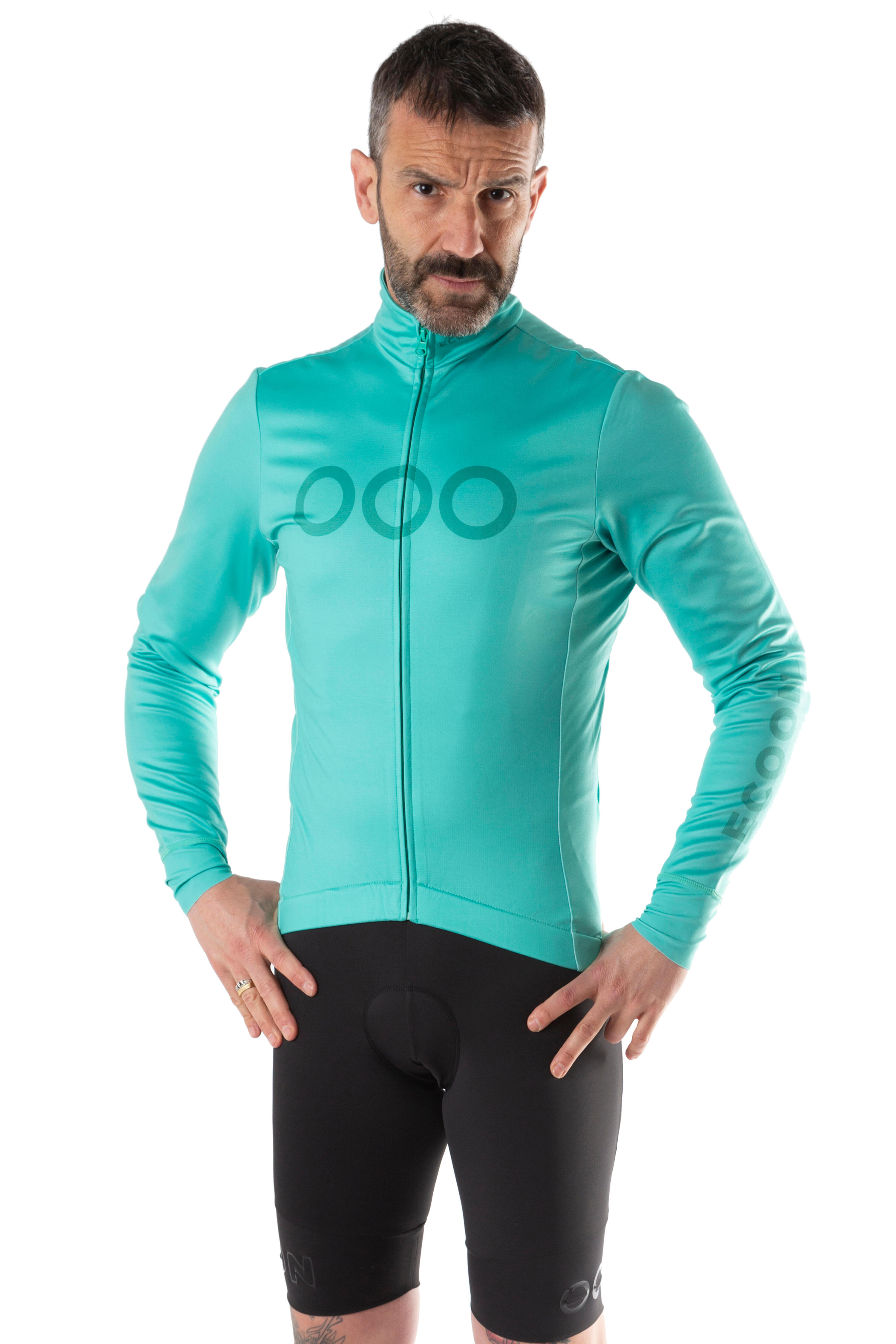 Maillot à manches longues ECOON modèle Mont Ventoux couleur turquoise 3/7