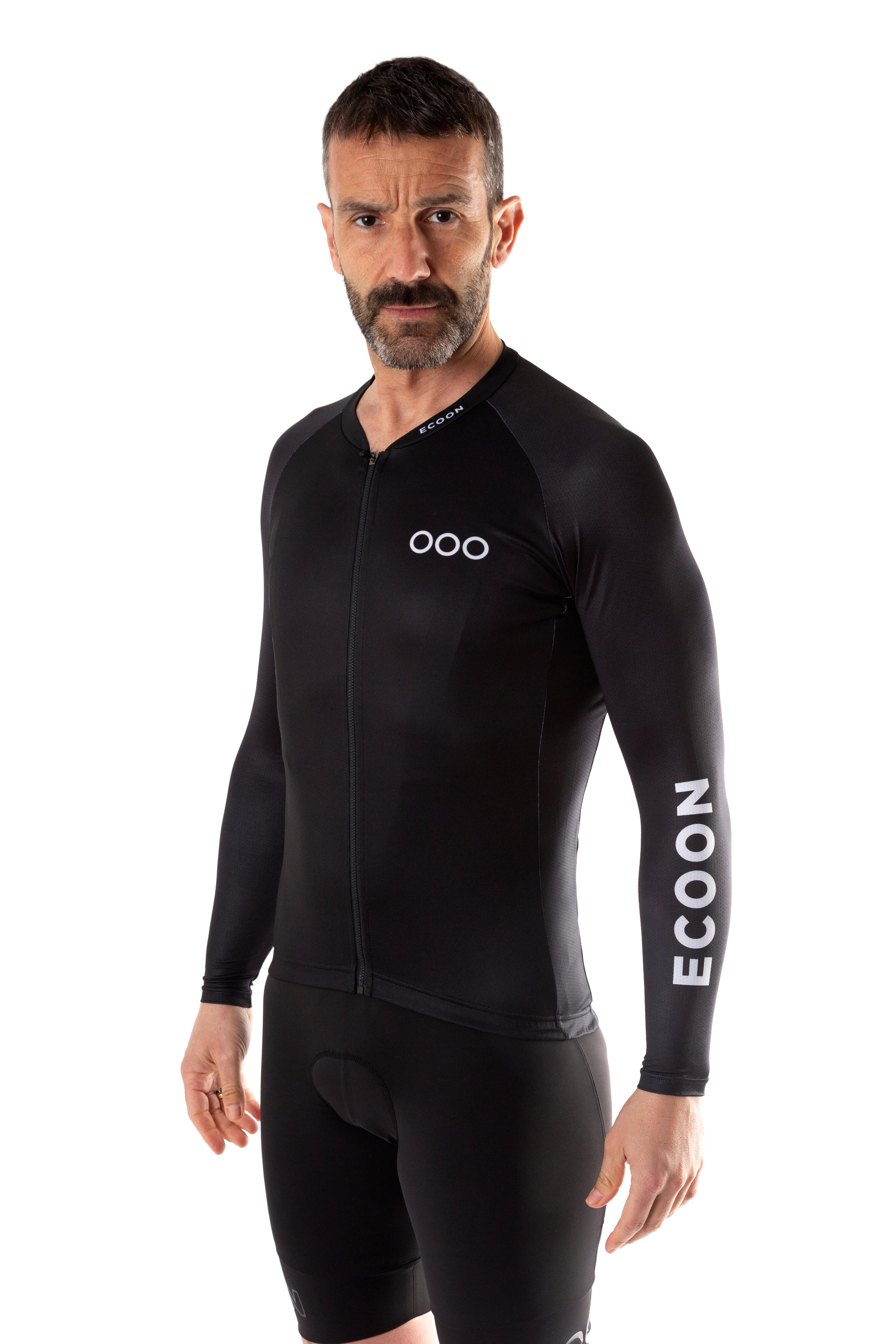 Maillot à manches longues ECOON modèle Tourmalet Homme couleur noir 3/6