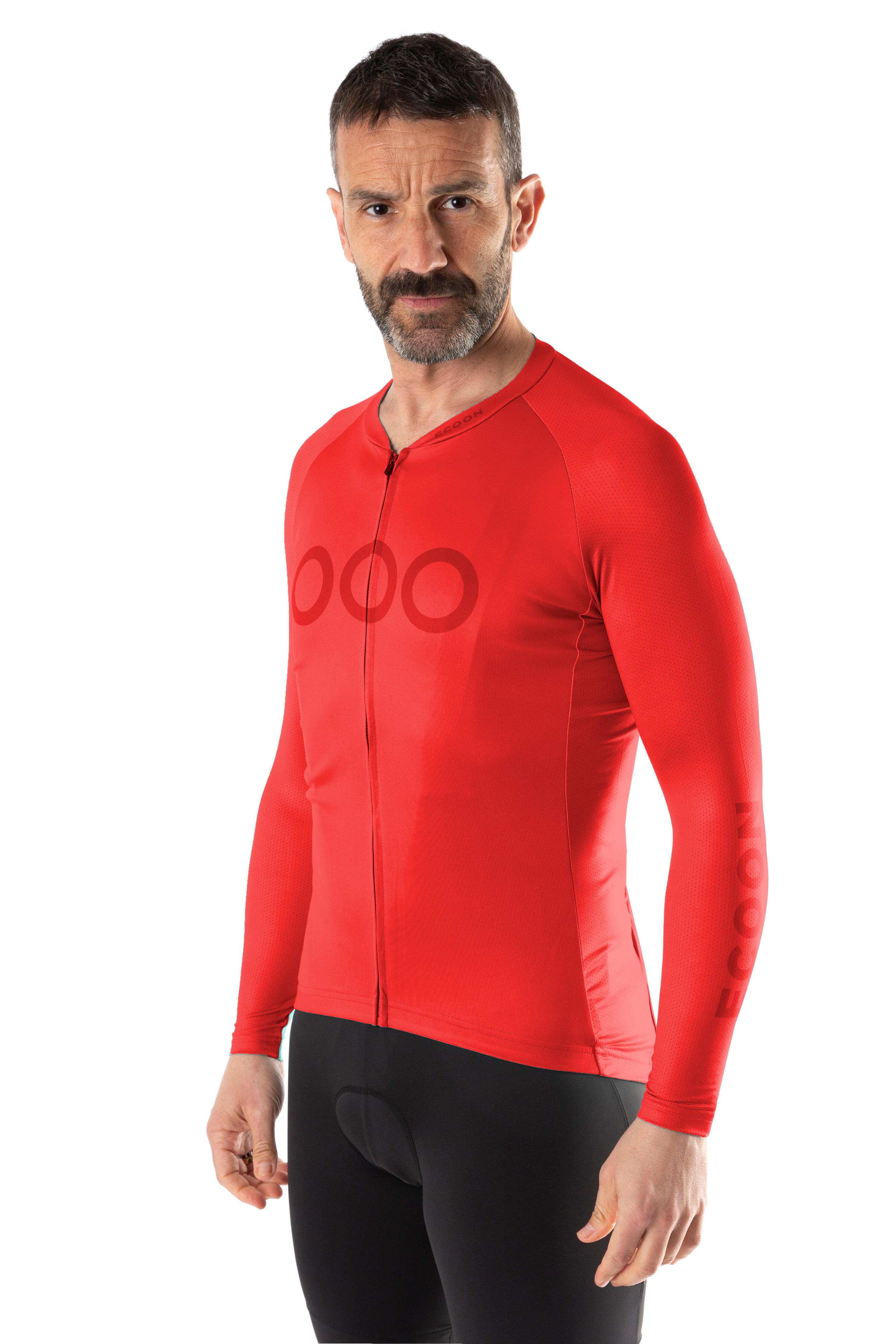 Maillot à manches longues ECOON modèle Tourmalet Homme couleur rouge 3/6