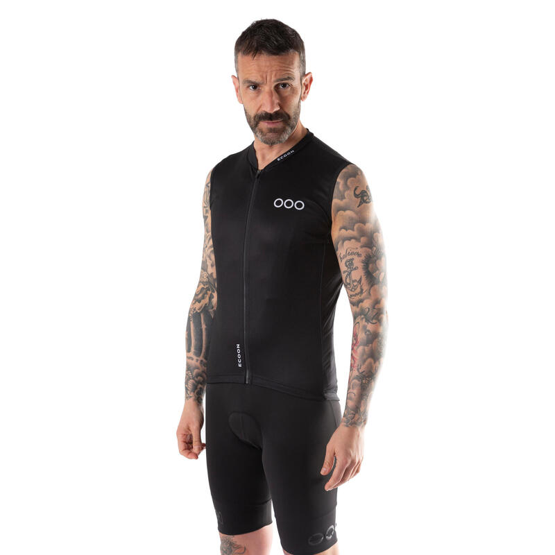 Gilet de vélo pour homme ECOON Alpe d'Huez Noir