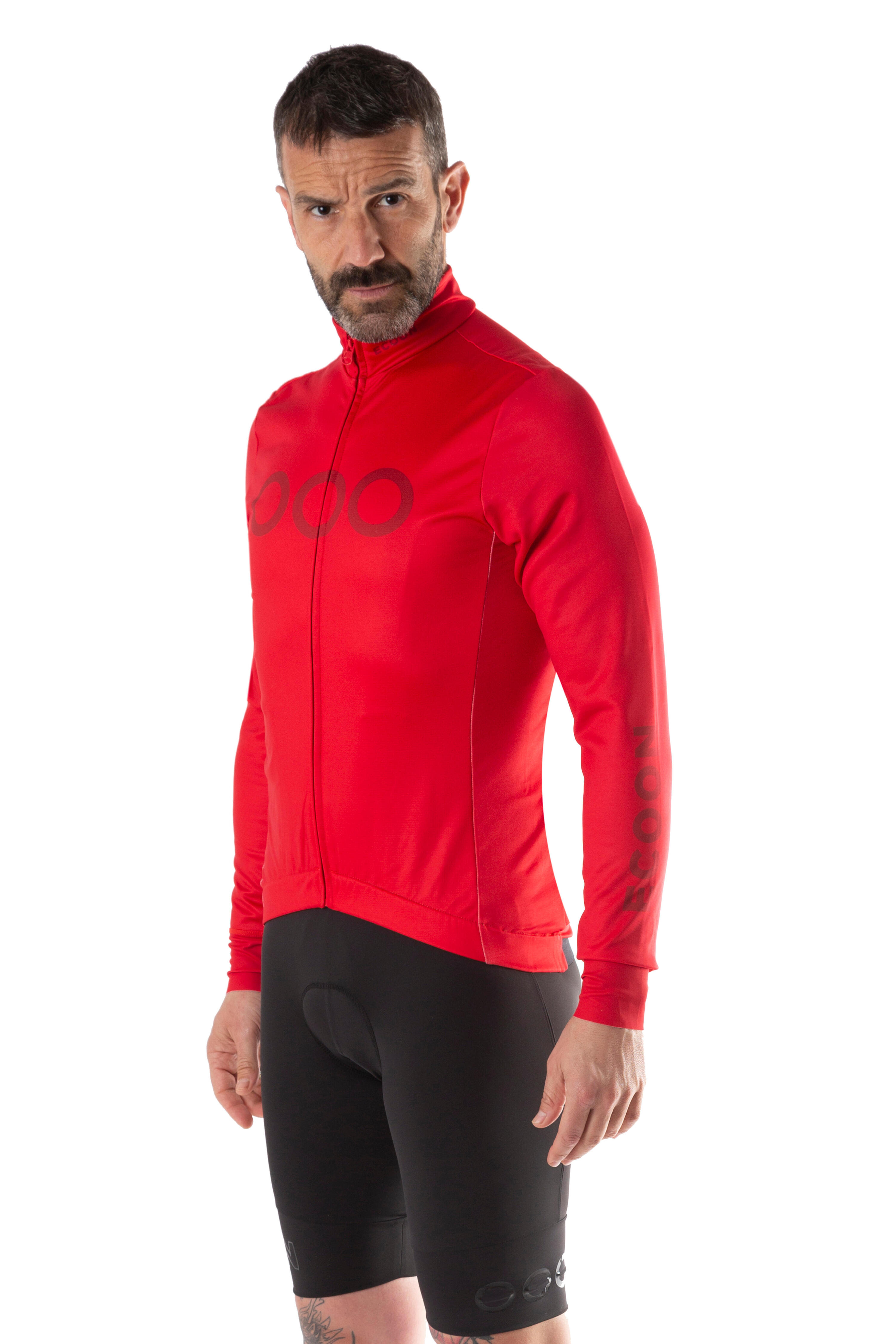 Maillot à manches longues ECOON modèle Mont Ventoux couleur rouge 3/6