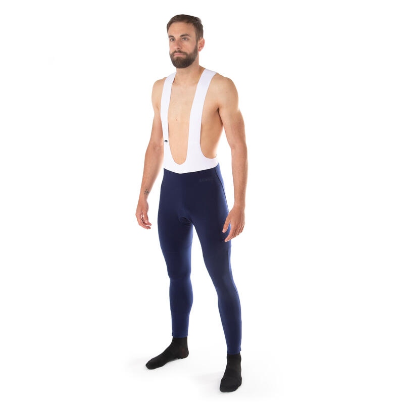 Collant à bretelles de cyclisme pour homme ECOON Passy Bleu marine