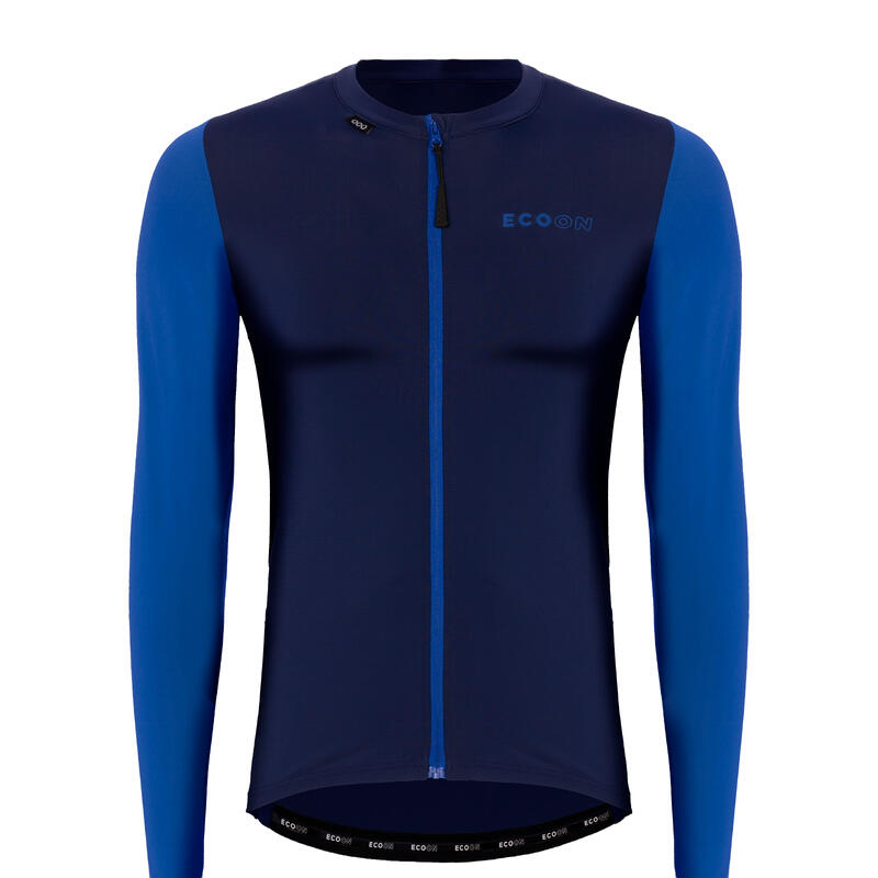 Maillot à manches longues de vélo pour homme ECOON Bonneville Bleu marine