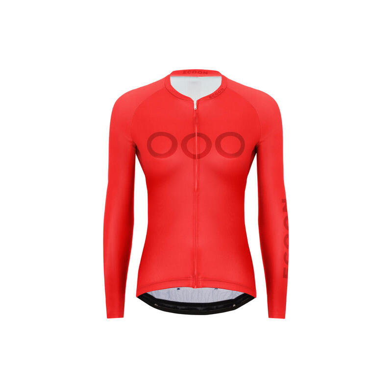 Maillot à manches longues de vélo pour femme ECOON Tourmalet Rouge