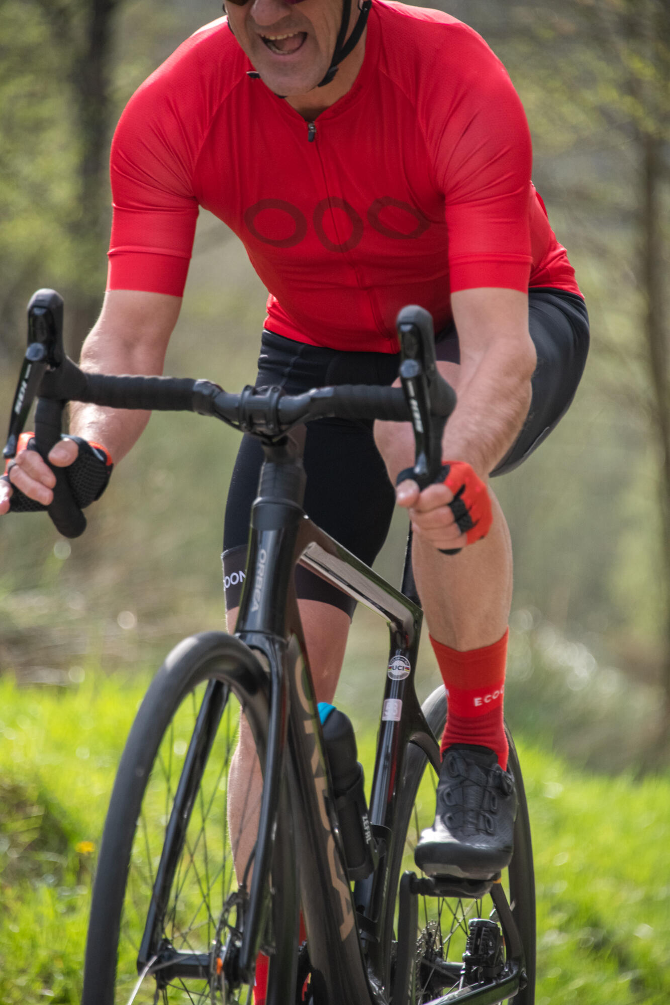 Chaussettes de cyclisme ECOON modèle Marsous couleur rouge 4/7