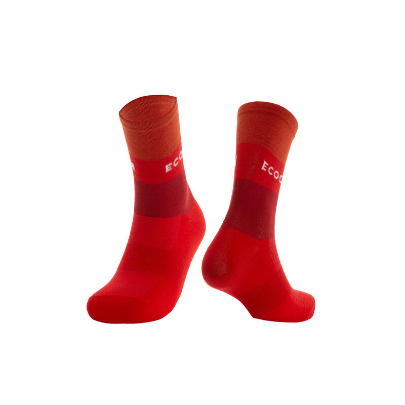 Chaussettes de cyclisme unisexe ECOON Marsous Rouge