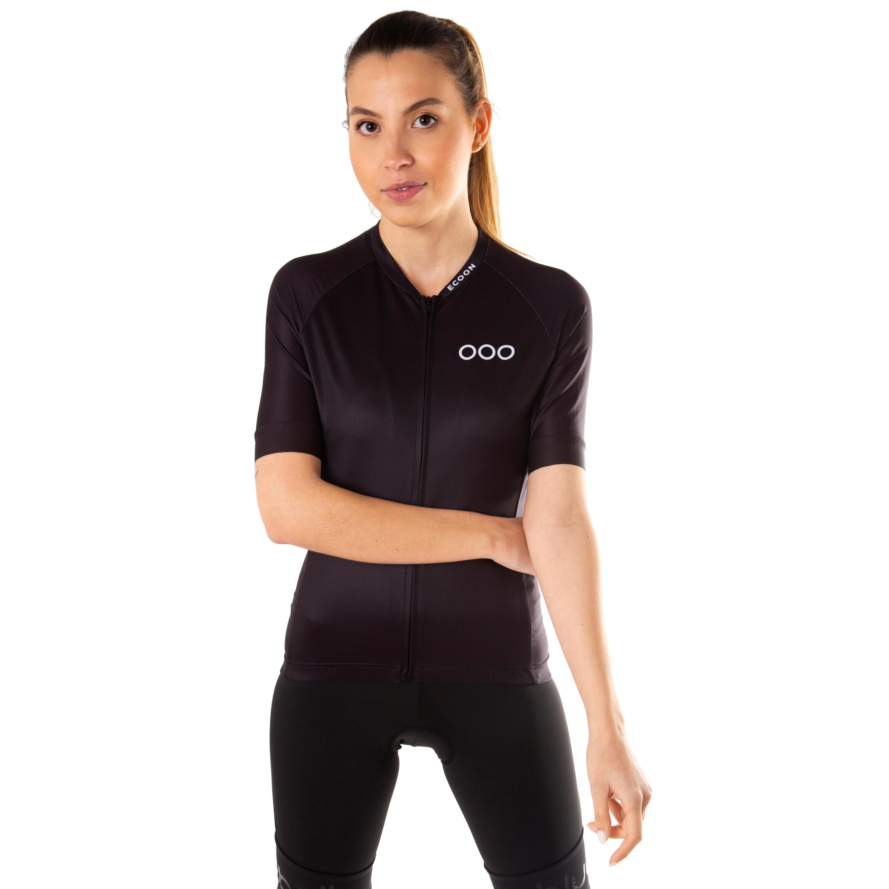 Maillot à manches courtes ECOON modèle Galibier Femme couleur noir 3/7