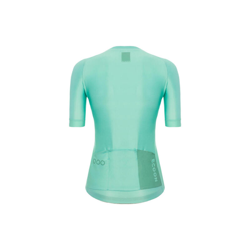 Maillot à manches courtes de vélo pour femme ECOON Galibier Turquoise