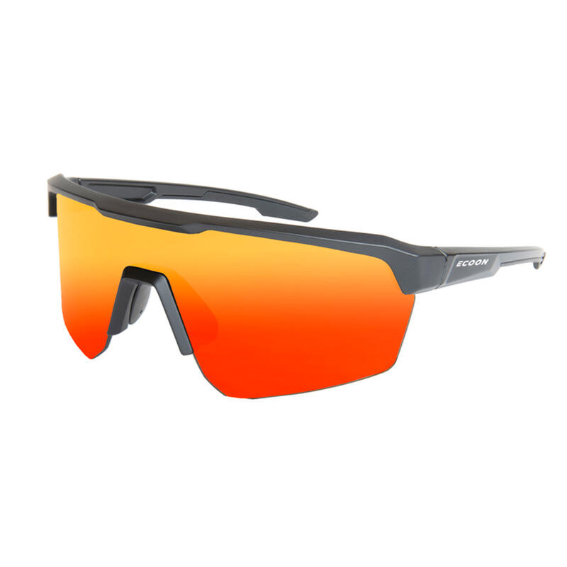 Lunettes de soleil de cyclisme unisexe ECOON Mortirolo Verre Revo rouge