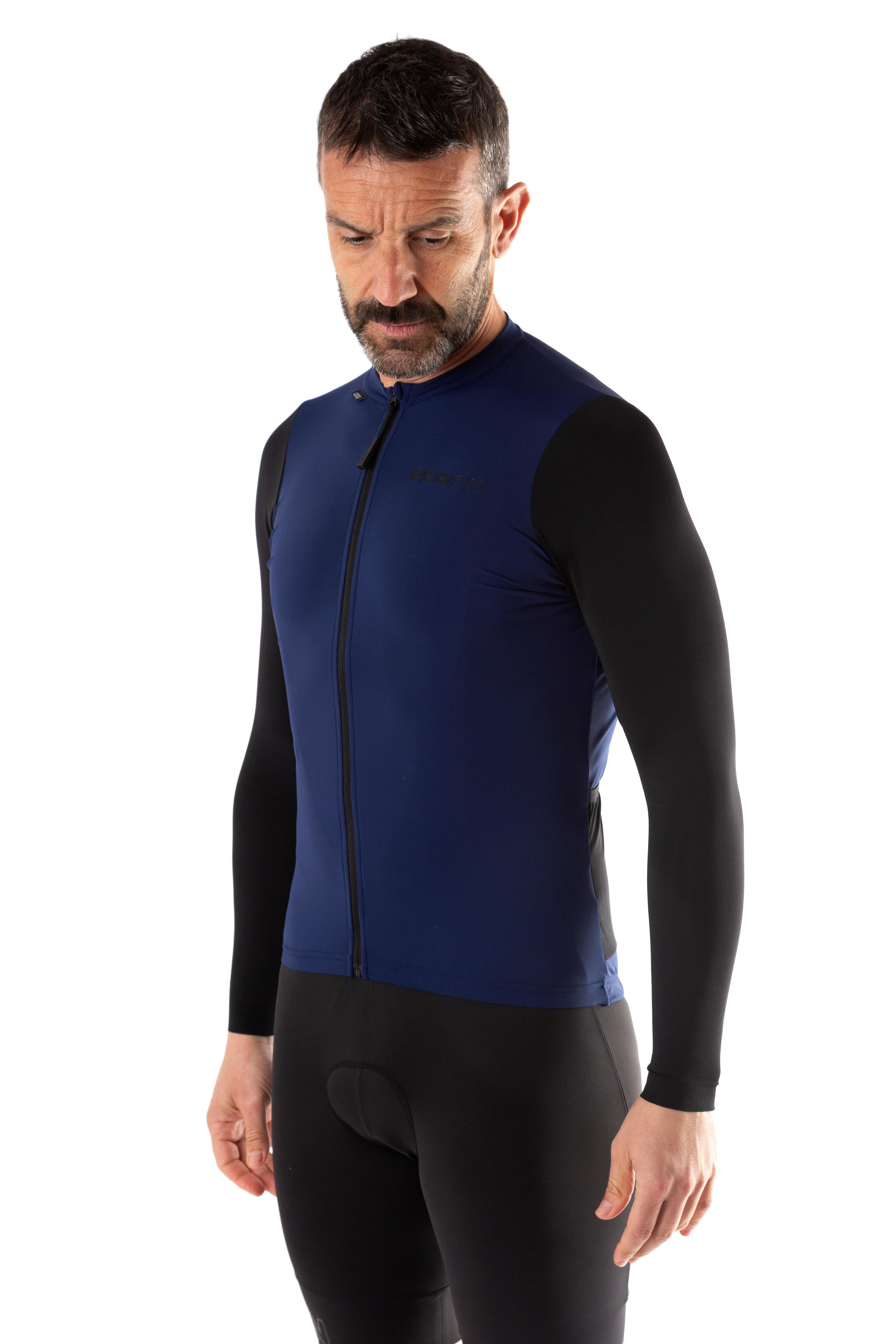 Maillot à manches longues ECOON modèle Bonneville couleur bleu 3/5