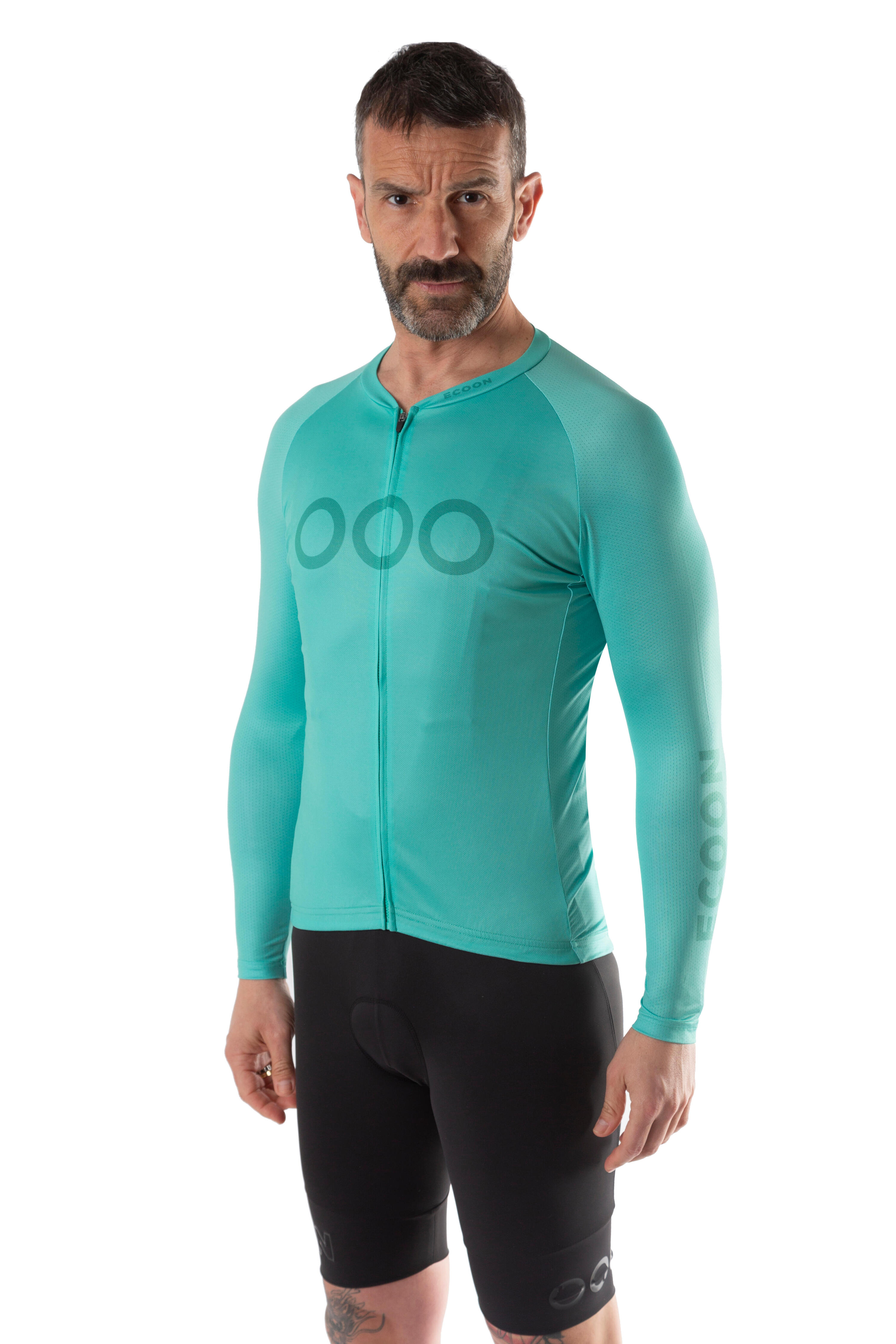 Maillot à manches longues ECOON modèle Tourmalet Homme couleur turquoise 3/5