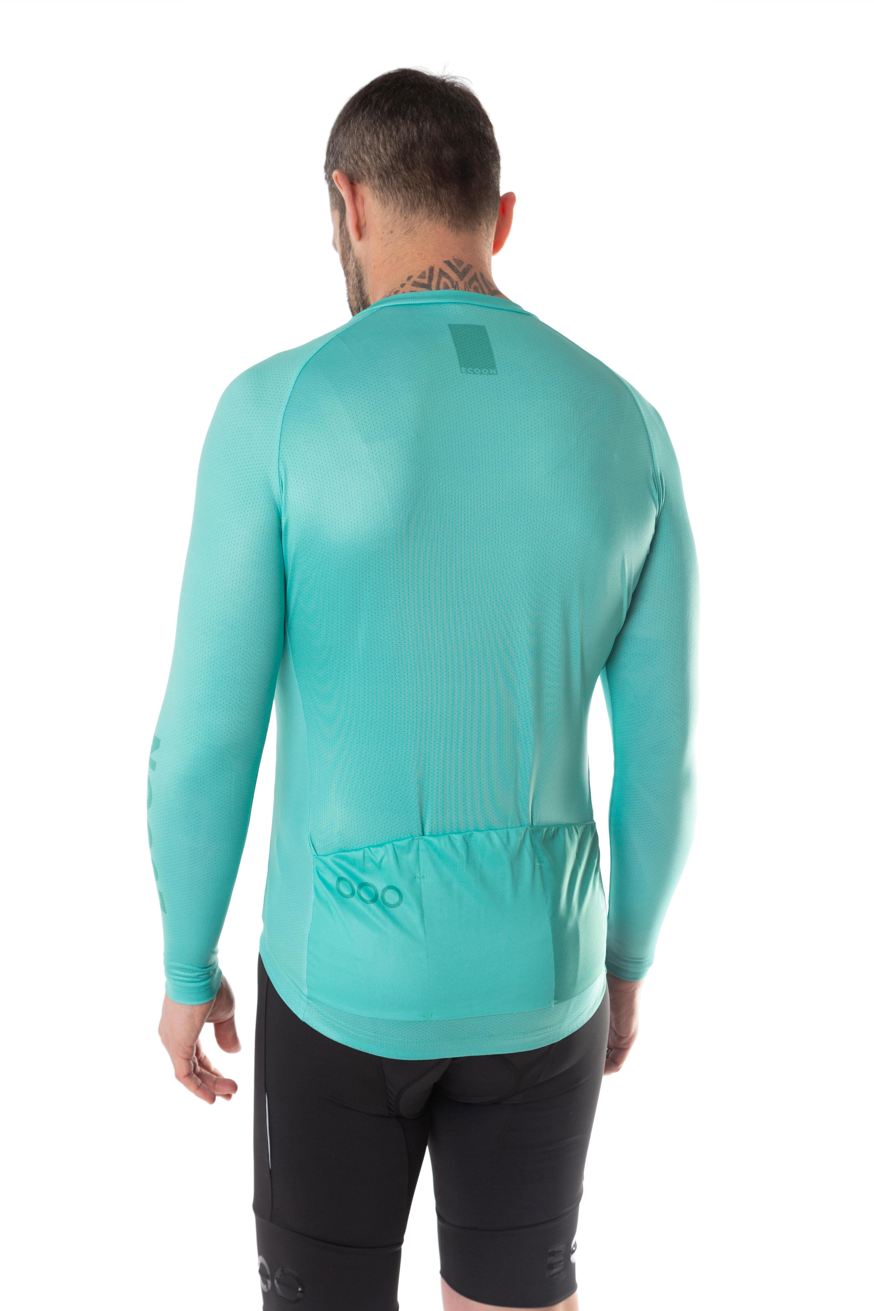 Maillot à manches longues ECOON modèle Tourmalet Homme couleur turquoise 4/5