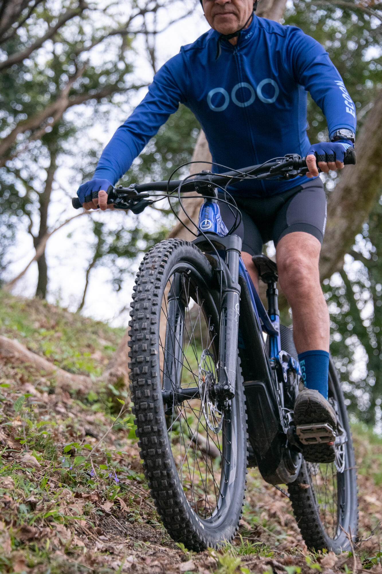 Chaussettes de cyclisme ECOON modèle Lzoard couleur bleu 5/7
