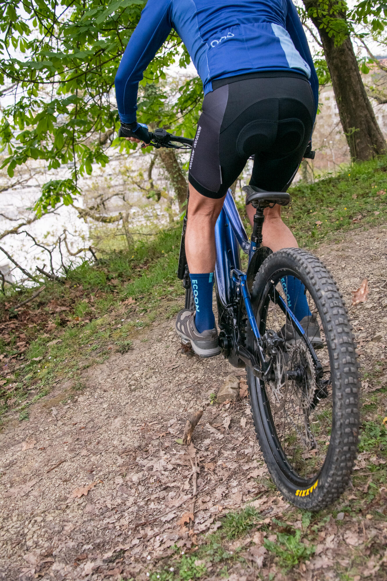 Chaussettes de cyclisme ECOON modèle Lzoard couleur bleu 7/7
