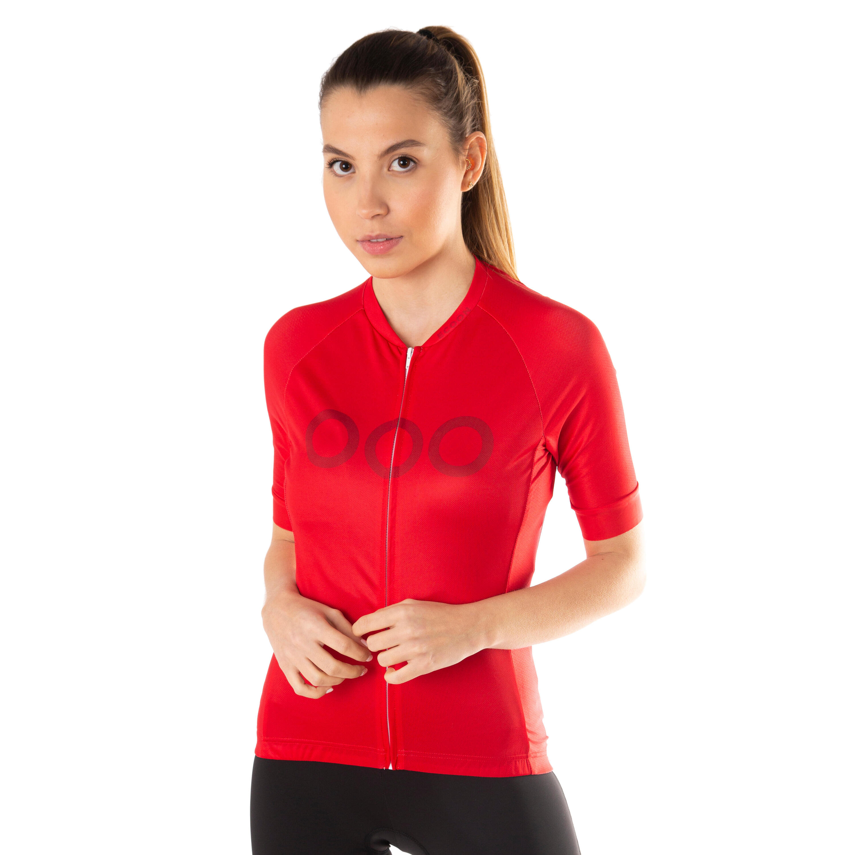 Maillot à manches courtes ECOON modèle Galibier Femme couleur rouge 4/6