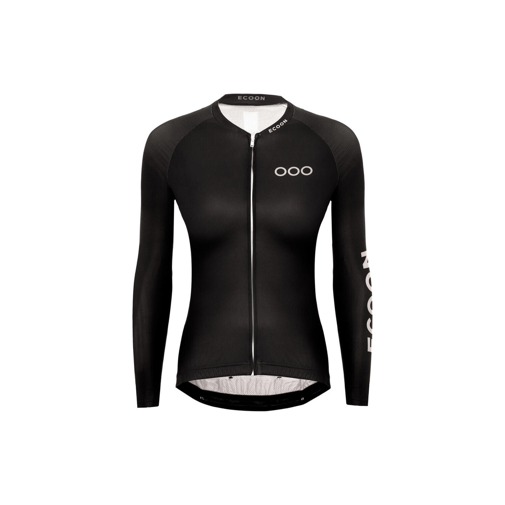 Ecoon - Maillot À Manches Longues De Vélo Pour Femme Ecoon Tourmalet Noir - Maillot Manches Longues - Noir - S - Decathlon